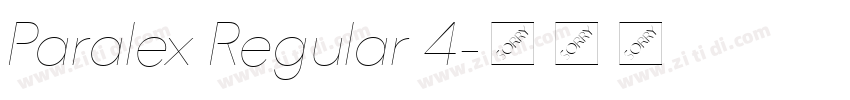 Paralex Regular 4字体转换